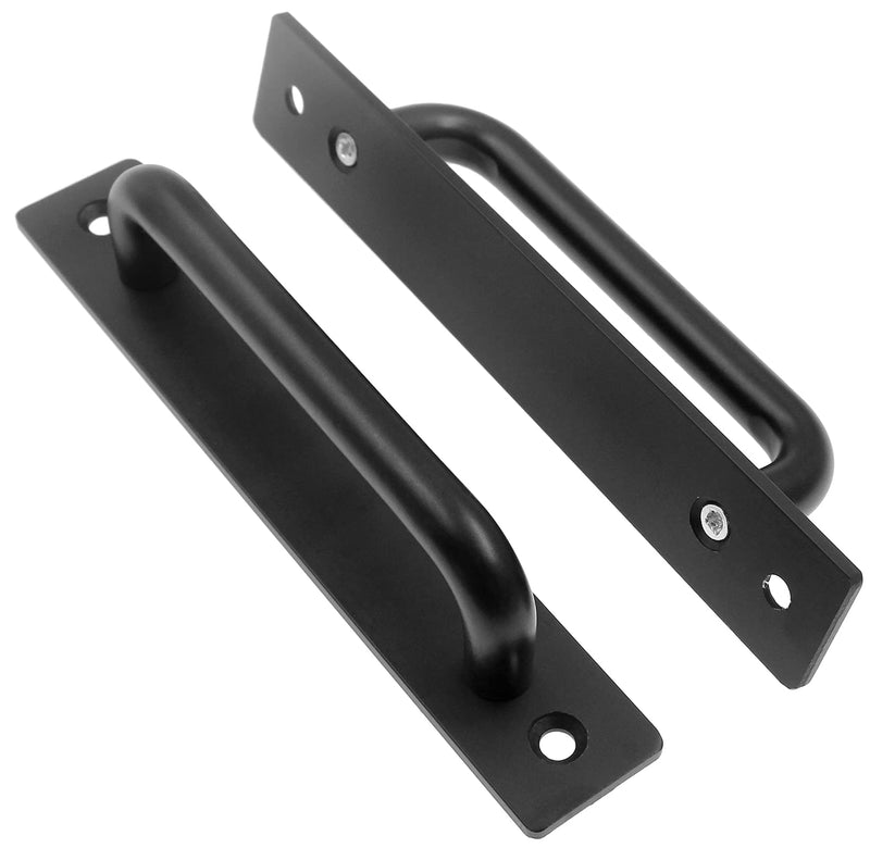 2 Pack Sliding Barn Door Handle, 5.9 Inch Gate Door Handle, Aluminium Alloy Door Pull Handle for Sliding Barn Door Gate Cabinet Closet Drawer Garage Shed, Black 5.9 Inches