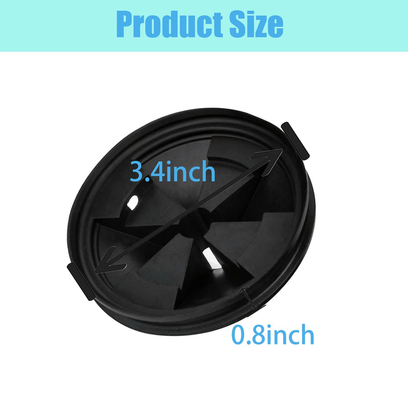 3 3/8" Garbage Disposal Sink Baffle QCB-AM Splash Guard for Insinkerator, Garbage Disposal Quiet Cover Splash Guard Replacement for InSinkErator Evolution Series(Black) 85mm/ 3-3/8"
