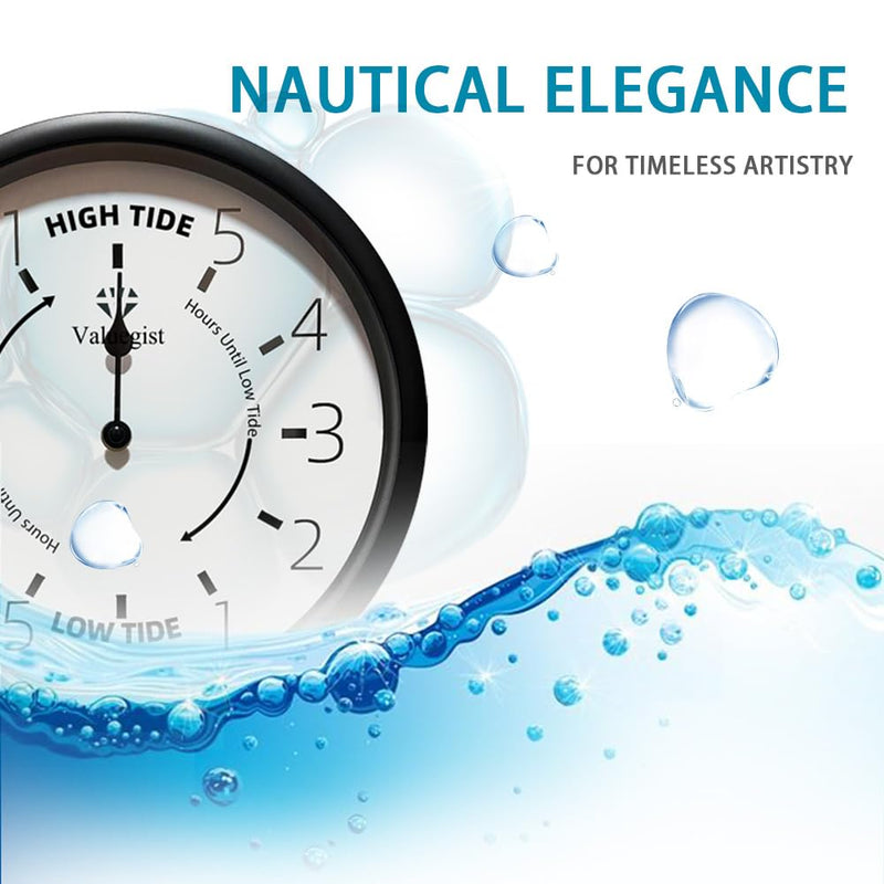 Tide Clock 10 inch Nautical Wall Hanging Boat Using Tide Clock High Tide Low Tide, Nautical Wall Clock for Weather Station, Wall Decor, Boat Accessories