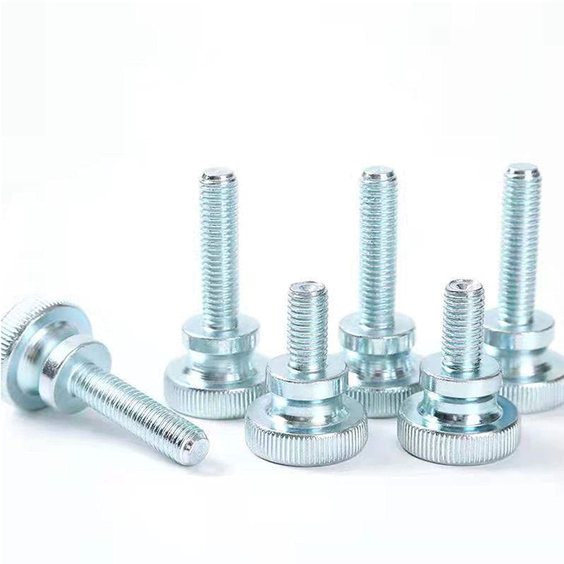 10 Pcs Galvanized Flat Knurled Head Fully Threaded Thumb Screws Bolts Fastener,Thumbscrew Threaded Knurled Grip Knobs Thumb Screw,Vesa Screws, Monitor Mount Screws for TV and Monitor Mount(M4x10mm) M4x10mm（10 Pcs）
