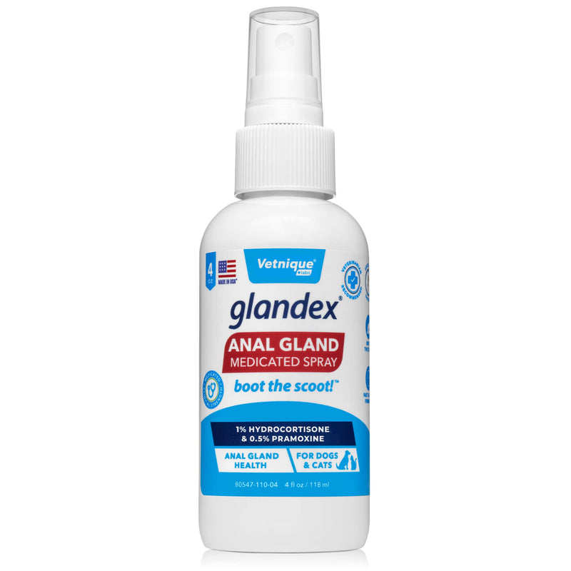 Glandex Anal Gland Medicated Spray for Dogs & Cats (4oz) and Glandex Anal Gland Support Chews 60 Ct Bundle Dog Deodorizing Spray & Anti-Itch Spray for Dogs, Anal Gland Dog Treats with Probiotics - PawsPlanet Australia