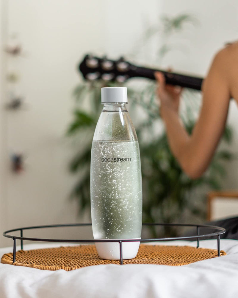 sodastream 1l Carbonating Bottles - Fit to Source/Genesis deluxe Makers (Twin Pack) (White) White