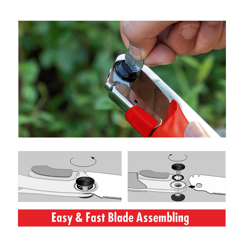 Hand Folding Pruning Saw Tree Wood Camping Saw 5 Inch Razor Teeth Saw Pocketboy For Wood Branches Camping With Carrying Case 130MM Red