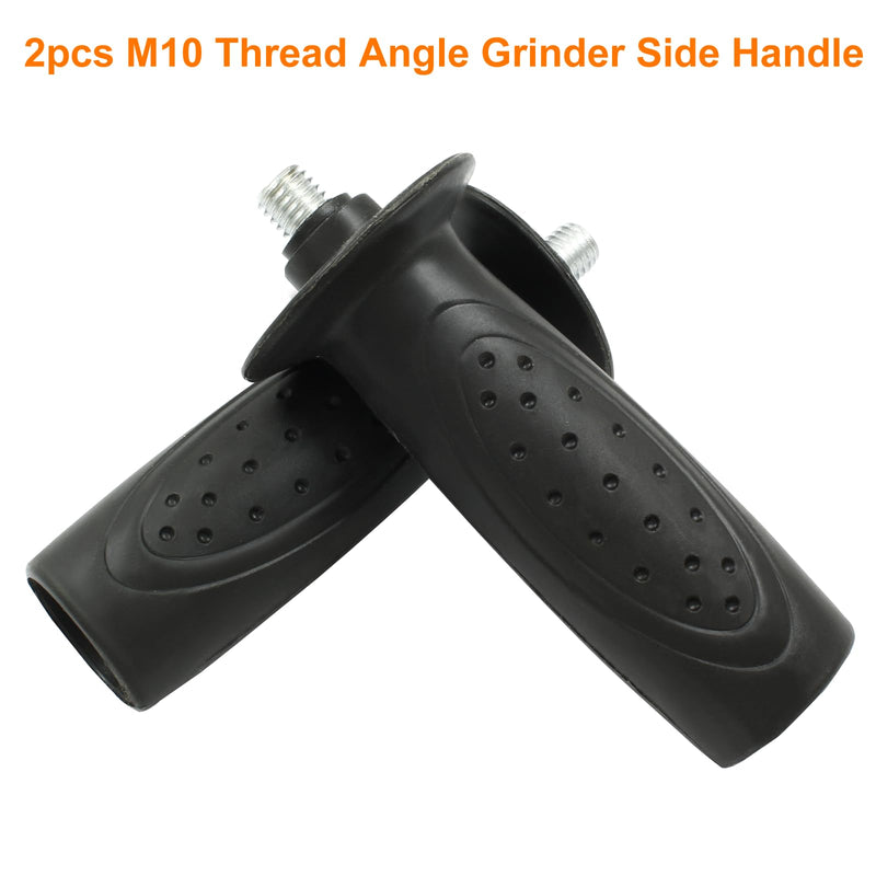 M10 Thread Black Angle Grinder Handle，4.5''x1.26'' Side Handle Tool for Angle Grinder Pack of 2 M10
