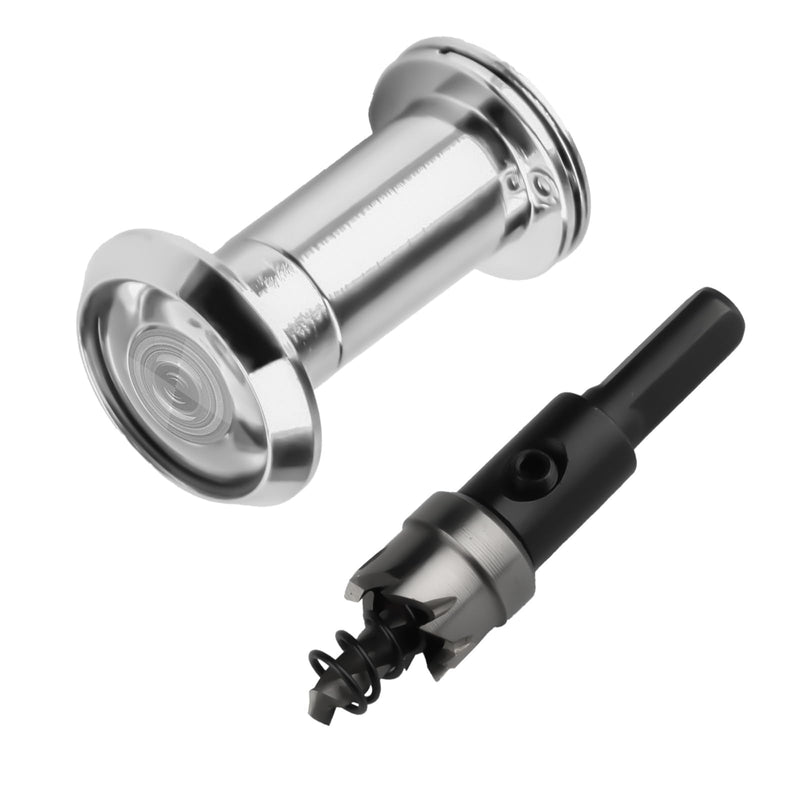 180-degree Peep Holes for Door with Drill Bit 14mm/0.55 Inch, Door Viewer Peephole, Door Peephole with Privacy, Peephole for Front Door Thick from 1-3/8" to 2-3/8", Brushed Nickel Finish