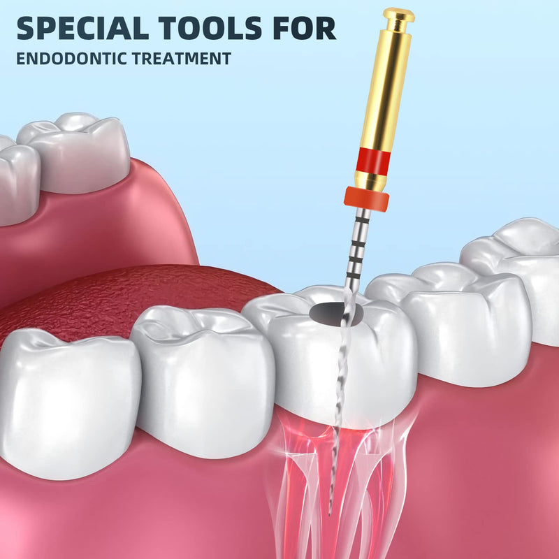 Endodontic NiTi Super Files, Universal Endo Rotary Protaper Files, Dental Niti Rotary Files Endo Tips for Root Canal Use (SX~F3 Mixed, 25MM, 6PCS / Set) MIX-SX~F3
