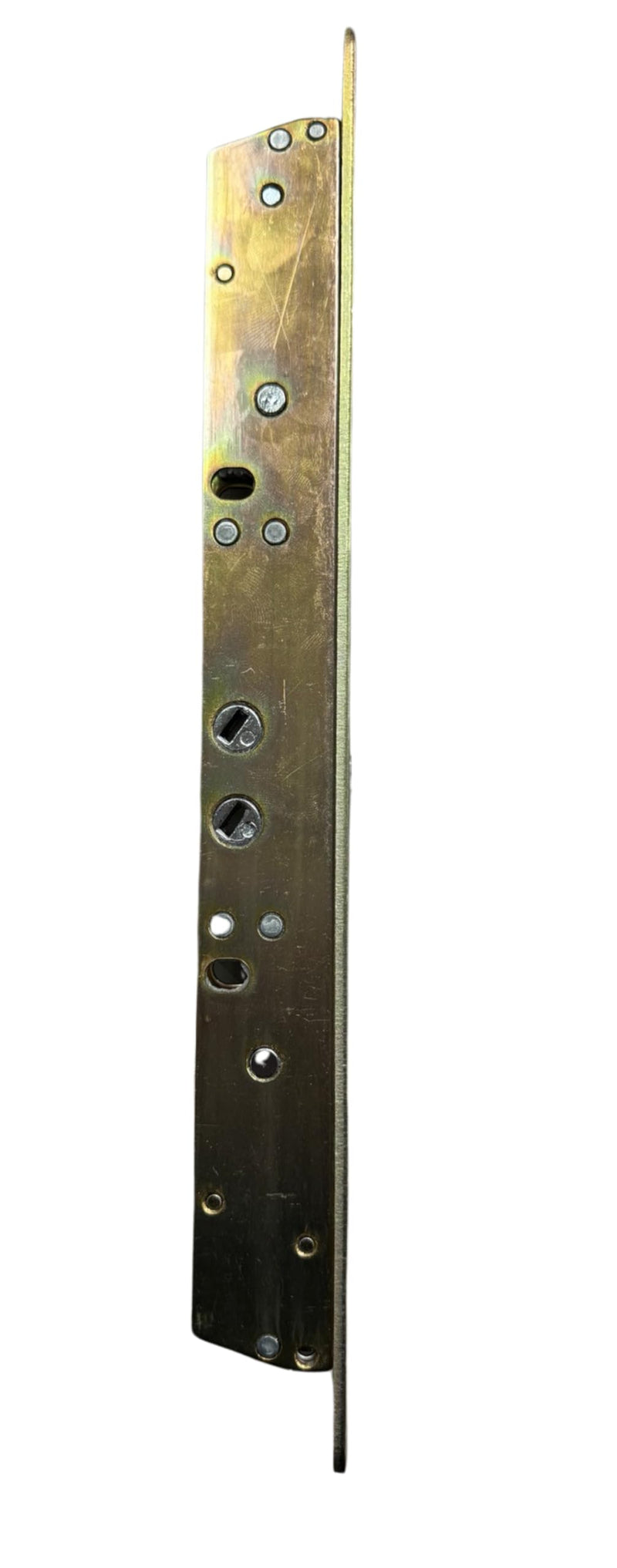 Alloy Steel Two Point Mortise Lock with Face Plate 11.75" (with NO Anti-Slam Pin) for Sliding Glass Doors | Door Hardware Locking Mechanism