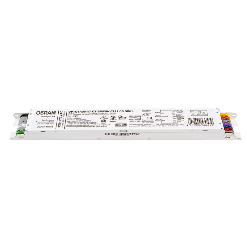 Osram 57438 Optotronic 55W 120/277V AC 50/60Hz Constant Current Dimmable LED Driver OT 55W/UNV/1A2 CS DIM L (2743WM)