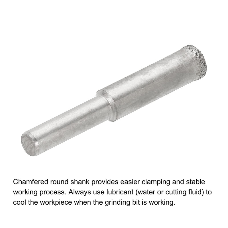 uxcell Diamond Grinding Mounted Point, 8mm 100 Coarse Grits Spherical Concave Head Bead Fine Grinding Bit for Jade Amber Stone Beeswax Glass