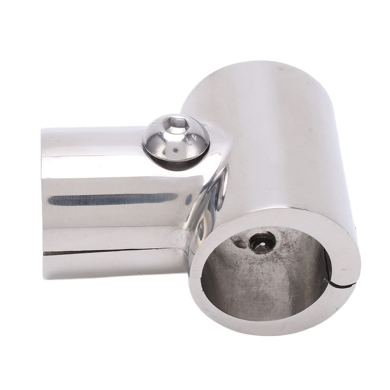Fydun 90 T Tee Pipe Connector, 1in/25.4mm ID Stainless Steel, Silver, Boat Hand Rail Accessory