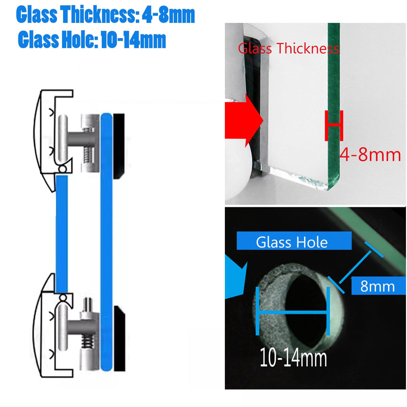 26mm Shower Door Rollers, 4PCS Sliding Shower Doors Wheels, Replacement Wheels Shower Doors，2xDouble Twin top/Bottom Shower ，Shower Door Runners Pulleys for Curved Glass Doors 6-8mm (QY141)