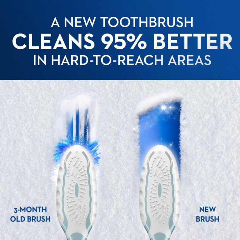 Oral-B Pro Health CrossAction All in One Soft Toothbrushes, Deep Plaque Fighter, Rounded Bristles Gentle on Teeth, Tongue and Cheek Cleaner, Gum Stimulators, 6 Count, Tooth Brush Pack Toothbrush (Pack of 6)