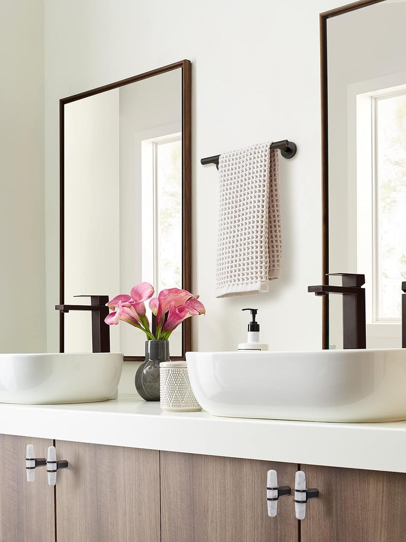 Amerock BH26546ORB | Oil Rubbed Bronze Towel Bar | 9 inch (229 mm) Center-to-Center Towel Rack | Arrondi | Bathroom Towel Holder | Bathroom Hardware | Bath Accessories