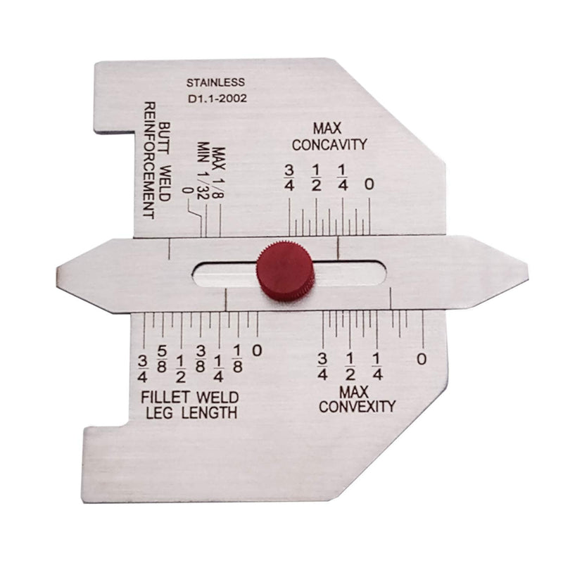 Weld Gauge Set Includes Cam Type Gauge and Weld Fillet Gauge and Porosity Undercuts Checking Gauge and Convexity Concavity Welding Gauge Inch Style A+B+C (inch)