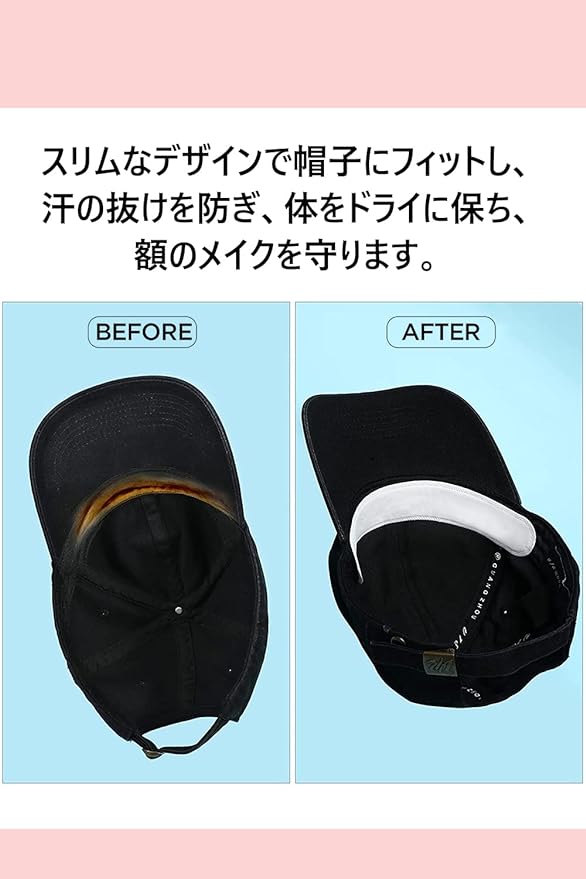 LIKENNY Sweat Pad, Hat, Sweat Sheet, Hat Liner, Collar, Sweat Absorbent, Stain Prevention, Anti-Fade, Stain Prevention, Deodorizing, Fragrance-free, Heat Protection, Soft Non-woven Fabric, Disposable (Black) - NewNest Australia