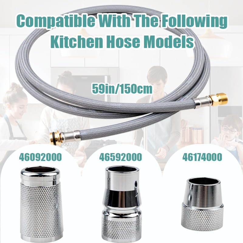 Kitchen Faucet Hose Replacement Parts for Grohe 48293000 Flexible Faucet Hose, Pull-Out Faucet Hose Replacement, Flexible Hose for Pull Out Kitchen Sprayer
