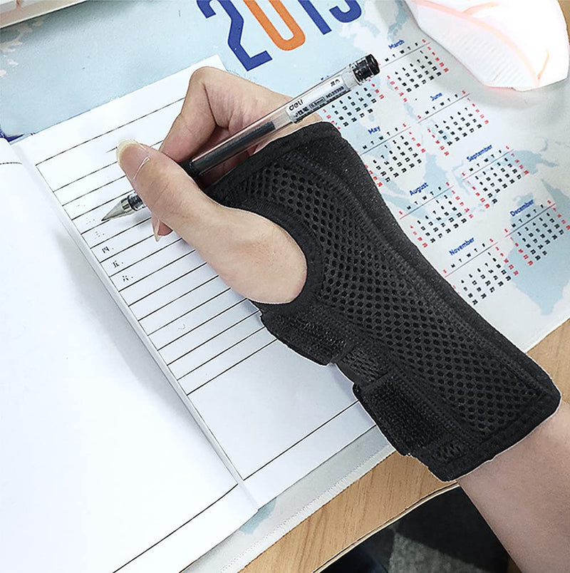 NuCamper Wrist Brace Carpal Tunnel Right Left Hand for Men Women Pain Relief, Night Wrist Sleep Supports Splints Arm Stabilizer with Compression Sleeve Adjustable Straps,for Tendonitis Arthritis Right Hand-Gray Small/Medium (Pack of 1)