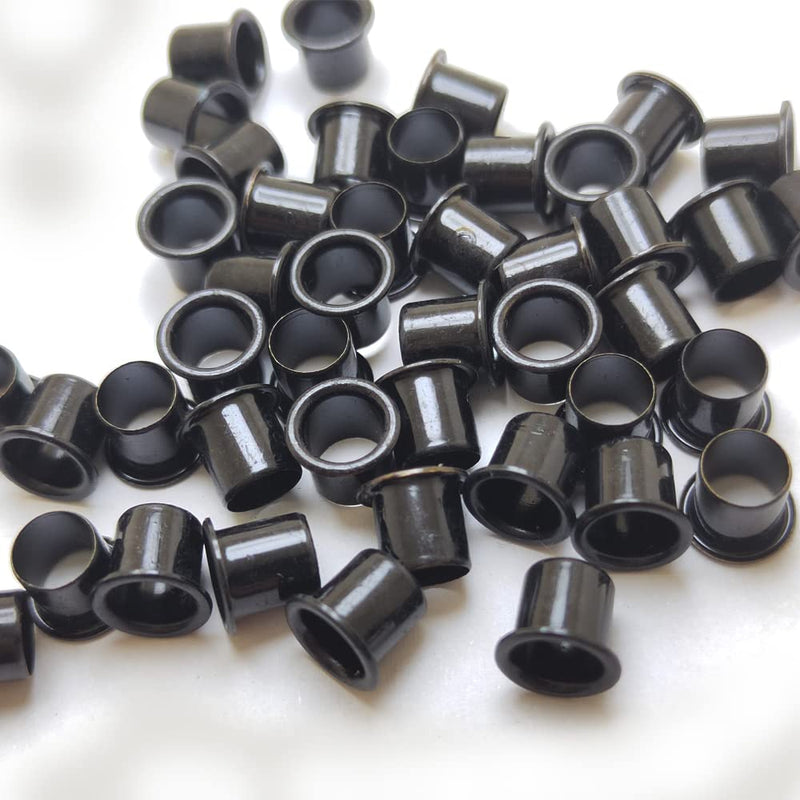 1 Tools + 100pcs Holster Rivets 7.9mm (.267 Length Under Flange x 1/4" Outside Diameter) Brass Eyelets Rivets for 0.08" Kydex Holster Making (Black Color)