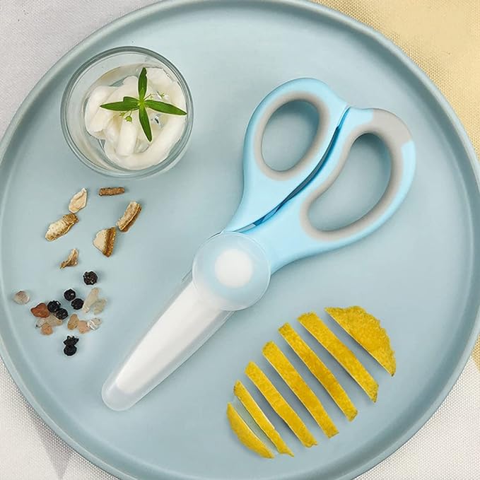 ASDSH Food Cutter, Baby Baby Food, Nursing Food, Ceramic, Kitchen Scissors, Rust Free, Meal, Baby Food Cutter, Portable, Gardening, Safe, Antibacterial, 1 Pair - NewNest Australia