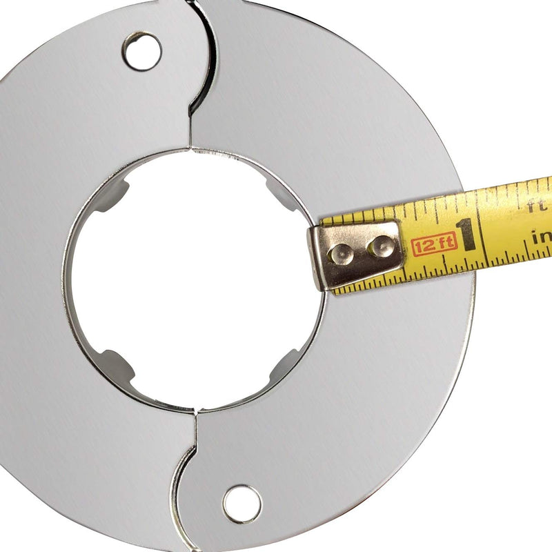 Floor and Ceiling Plate Split Flange, Fits 1-1/4 Inch IPS Galvanized Pipe or 1-1/2 Inch Copper Pipe, Chrome Finish (Pack of 6)