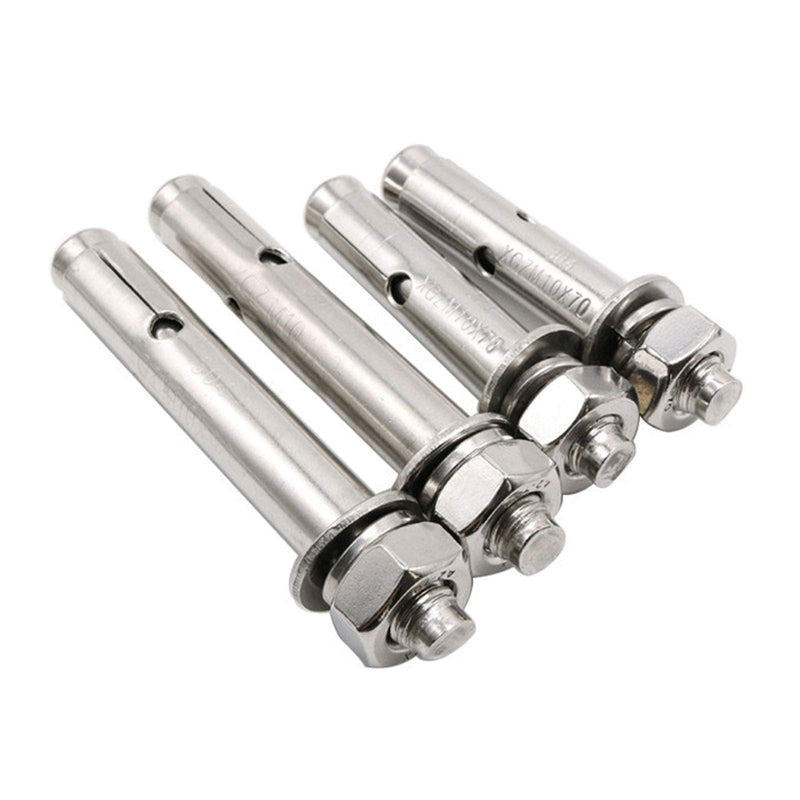 5 Pcs M6 x 60mm 304 Stainless Steel Expansion Bolt External Hex Expansion Screw Bolt Sleeve Anchor，Pool Safety Cover Expansion Bolts，for Concrete(a32800001) M6x60mm