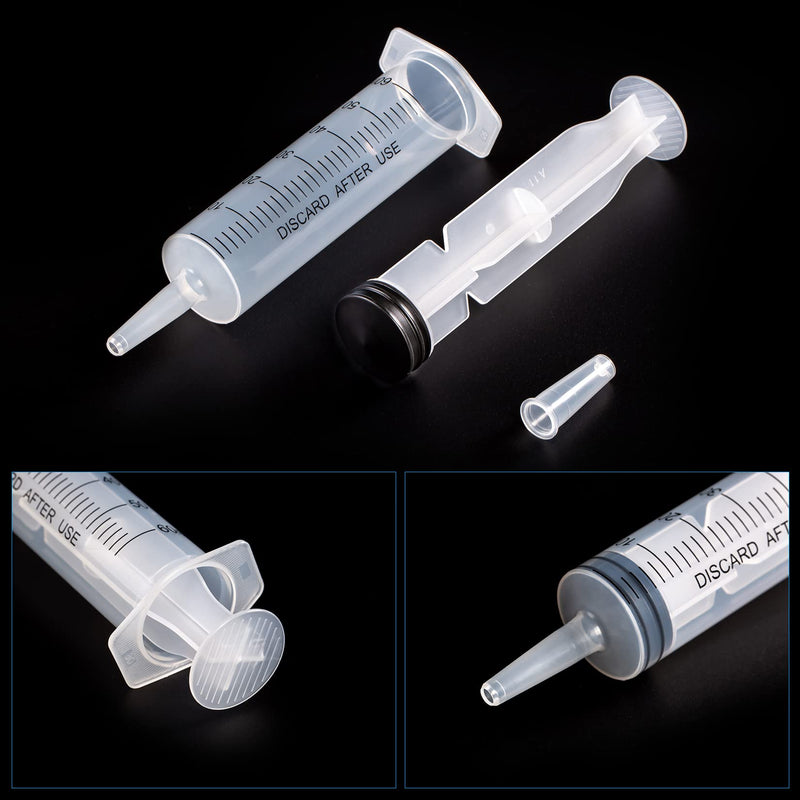 SHAOTONG 60ml Syringe with 40 Inch Tube and Tip Adapter, for Feeding Pets, Liquid Refilling, Drawing Oil Fluid 60ML/CC