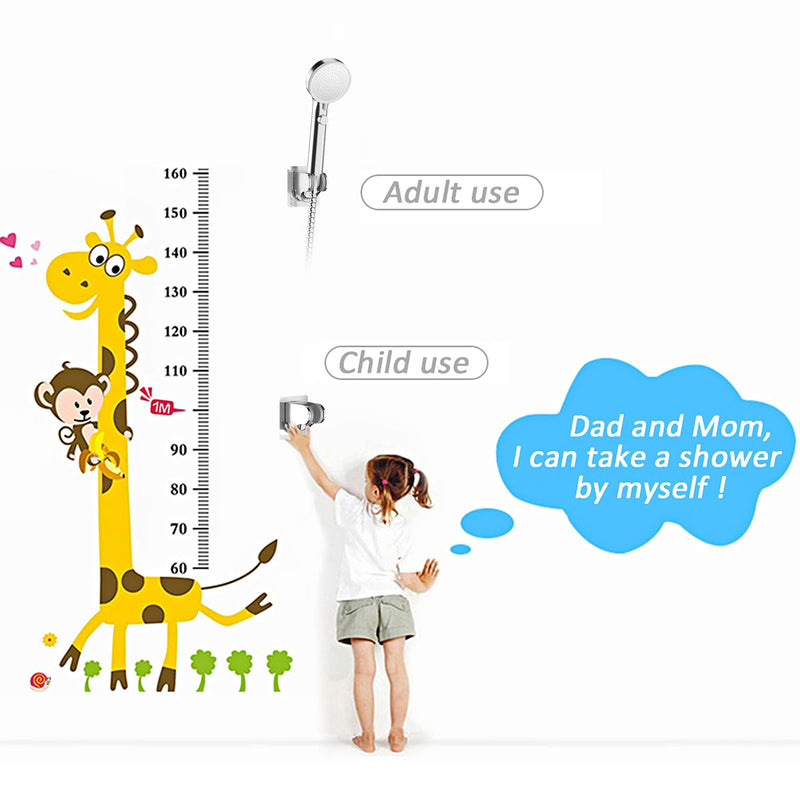 KAIYING Self Adhesive Handheld Shower Head Holder Wall Mount, Adjustable Angle Rv Shower Head Holder, Bathroom Shower Wand Holder, Universal Shower Bracket, ABS, Chrome 1.0