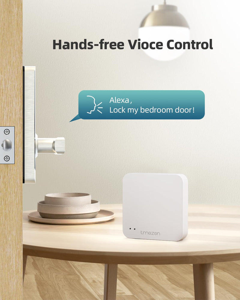 TMEZON Smart Lock Wi-Fi Gateway,Paired with Smart Door Lock to Realize APP Remote Control, Compatible with TUYA APP (Model: H2 /T8)