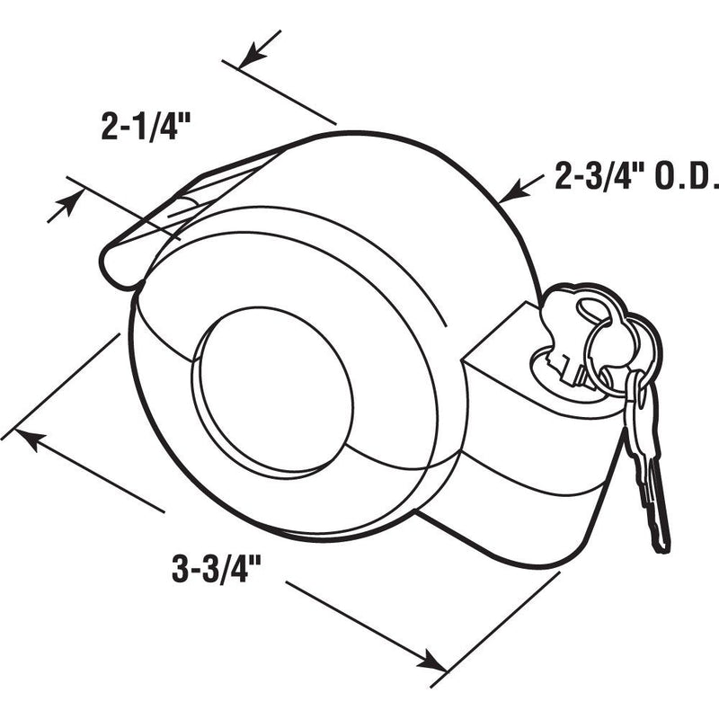 Prime-Line S 4180 Door Knob Lock-Out Device – Prevents Turning of Door Knob and Access to Keyhole, Can be Used for Home Rentals, Evictions, Job Sites & More – Keyed Alike, Diecast, Gray (Single Pack)