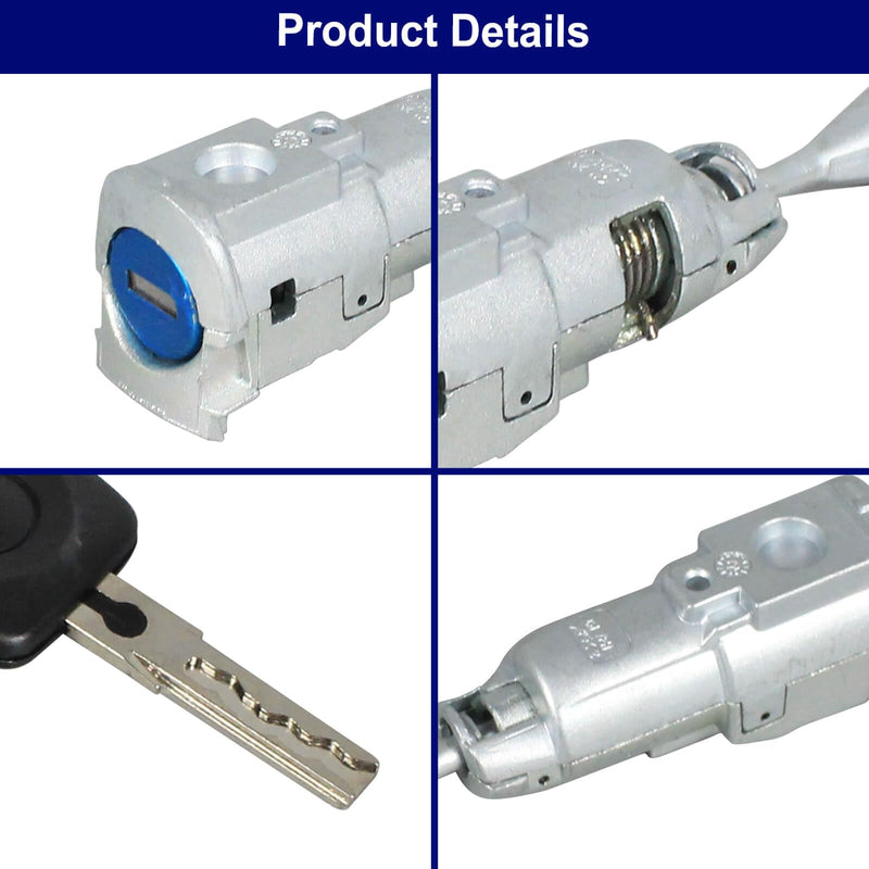 ZNB 5C6800375 Door Lock Cylinder Assy with 2 Keys, Front Left | Fit for VW Jetta 2011-2018, Replace 5C6800375AH, Replace 5C6800375CF, Replace 5C6800375BR