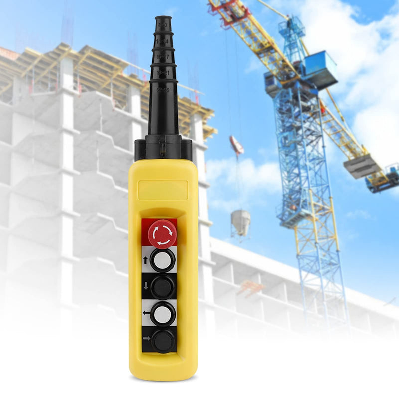 JTLB Crane Chain Hoist Push Button Switch Lifting Pendant Controller 4 Buttons