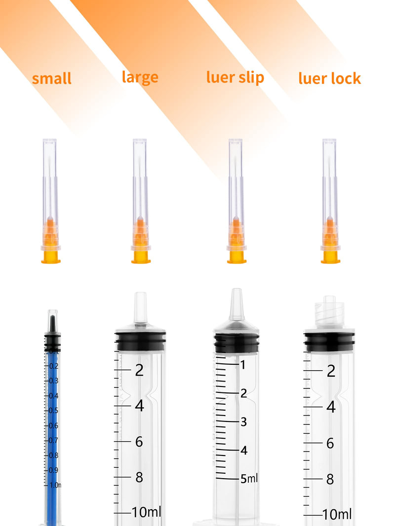 100Pack 25 Gauge 1 Inch Disposable Luer Lock Accessories, Individually Wrapped 25 G-1”-25mm 100