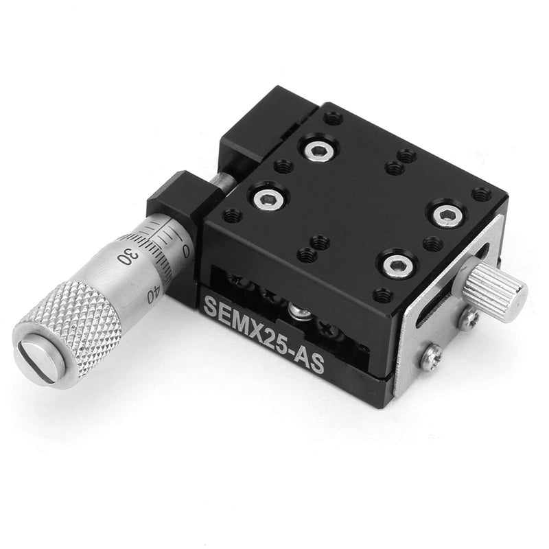 Walfront SEMX25-AS X Micrometer Linear Stages Manual Precision Linear Stage 25 * 25mm Fine-Tuning Cross Roller, Knives and Accessories