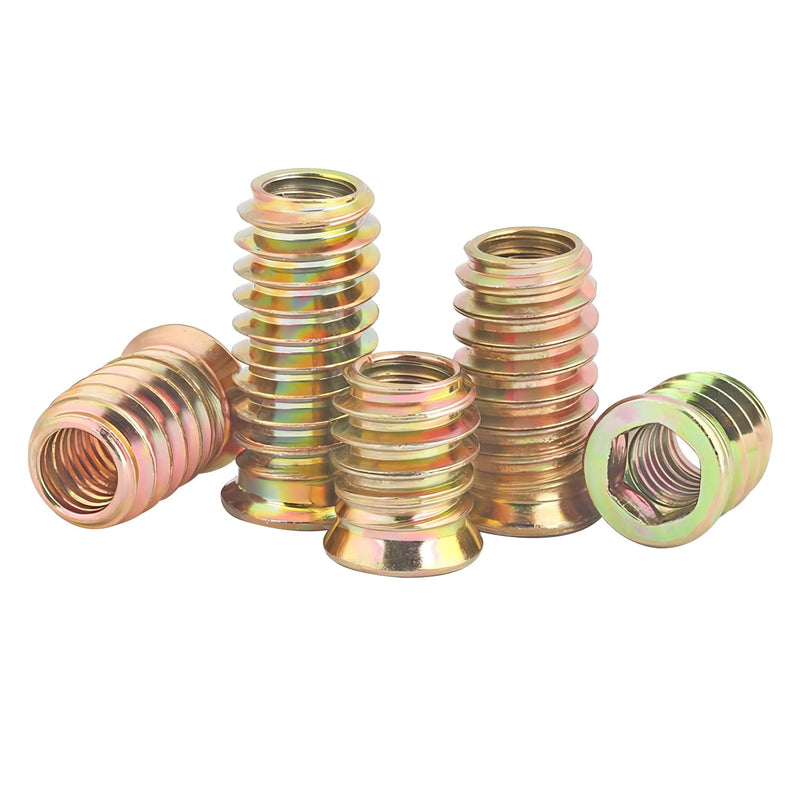 20 Pcs Threaded Insert, Hex Drive Threaded Inserts for Wood, Furniture Nuts, Hex Socket Drive M5x10mm, Wood Inserts M5 x 10