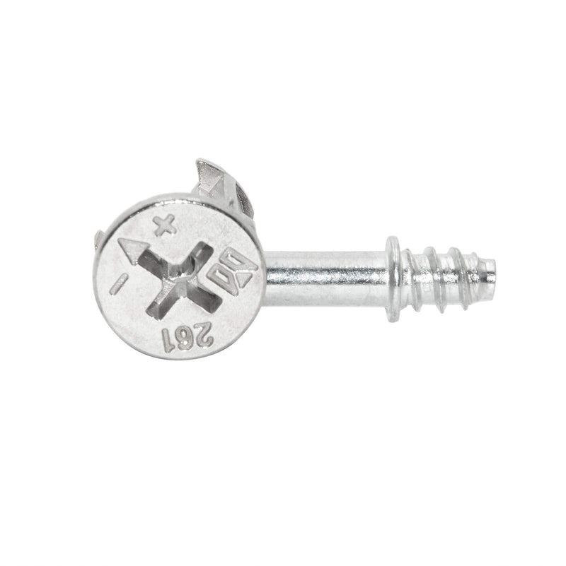 Flyshop Self-Tapping Furniture Cabinet Connector #261, 10 Sets | 15 x 12mm Cam Lock, M6 Threaded, 28mm Length Dowel, Connecting Fittings Connecting Fittings(Self-tapping)