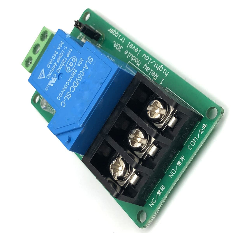 FainWan Relay Module One Way 30A Optocoupler Isolation Manual Panel Mount Relay Module High/Low Level Trigger YYG-2(5VDC)