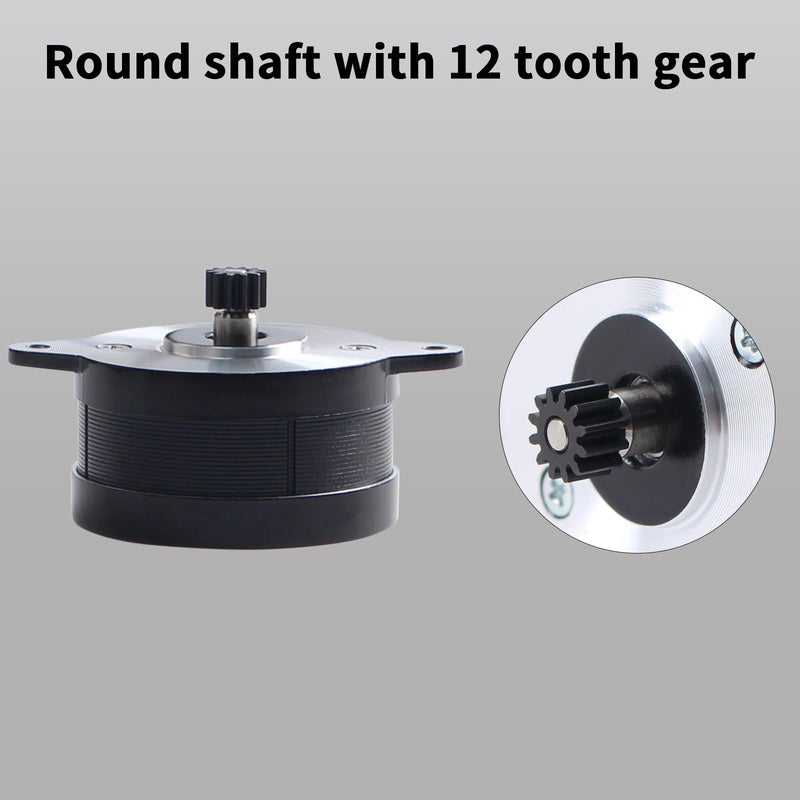 FYSETC Crealty K1 Max Extruder Motor - Original 36mm Pancake Stepper Motor Replacement: 1.8 Degree 12 Tooth Gear Circular Stepping Motor for K1 Hotend Direct Drive Extrusion Kit 3D Printer Parts