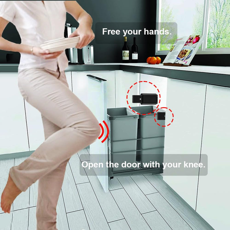 Push to Open Door Latch Cabinet Hardware ZKRIOC 2 Pack Magnetic Push Latch & Lock Heavy Duty Touch Latch and Catch for Hidden Door Drawer Push Release Tip on Strong Pop Out, Black