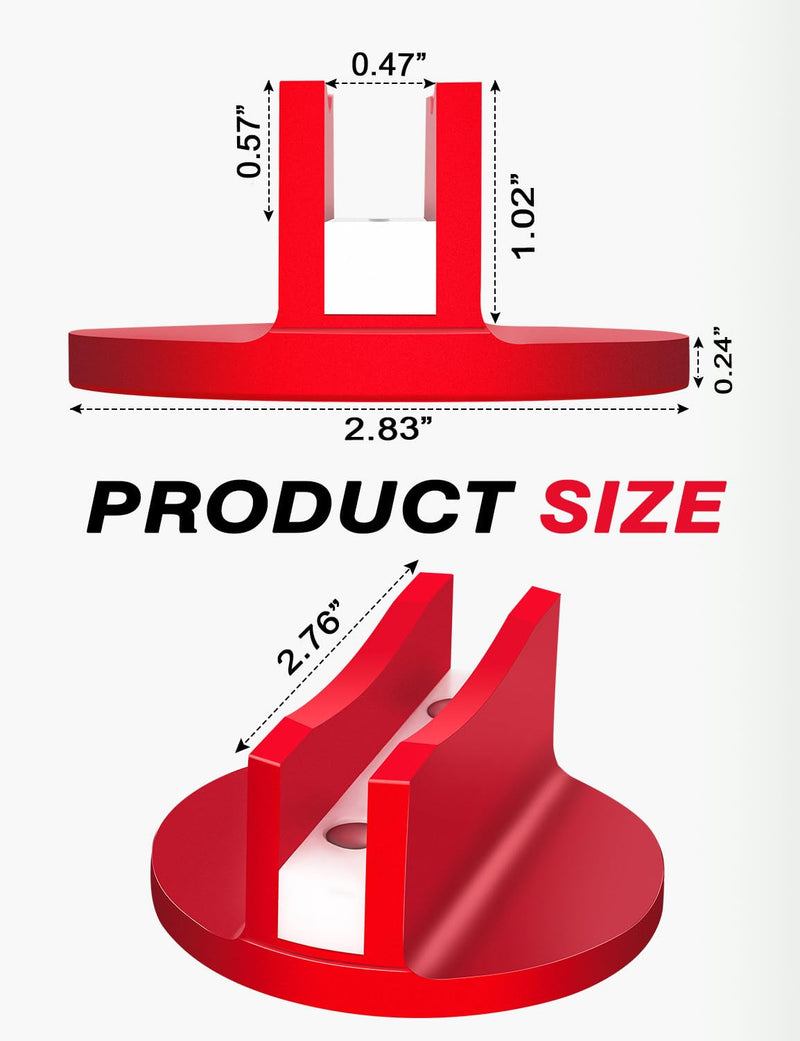 Magnetic Jack Pad Aluminum Slotted Pad Pick Universal Pinch Weld Adapter Compatible with Sub-Frame Vehicle Floor Jack- 1pc, Red 1 PACK-Red