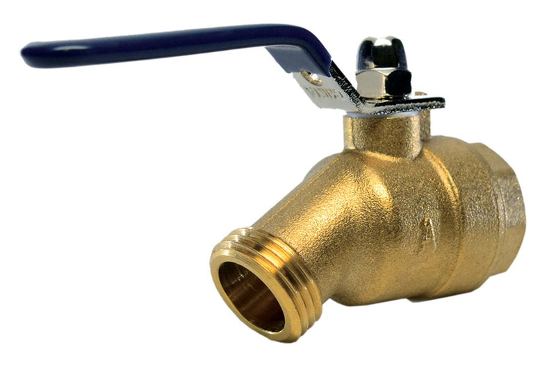 American Valve M76QT 3/4" Quarter Turn Hose Bibb FIP, 2 port, 3/4-Inch, Brass 3/4 Inch