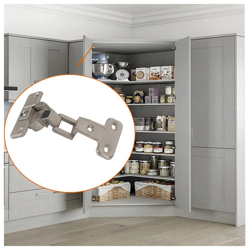 2Pcs 270 °Cabinet HingesFull Cover 3/4 Silver 270°Hinges | Corner Cabinet Large Angle Hinges, For Folding Door