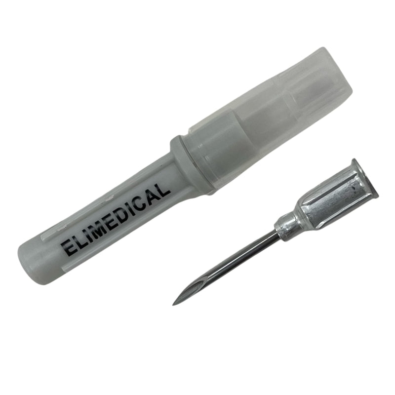 Eli-Vet Veterinary Aluminum Hub Needle, 14G x 2 inch (50 mm), Individual Sheath, 100 per Box, AHN1450