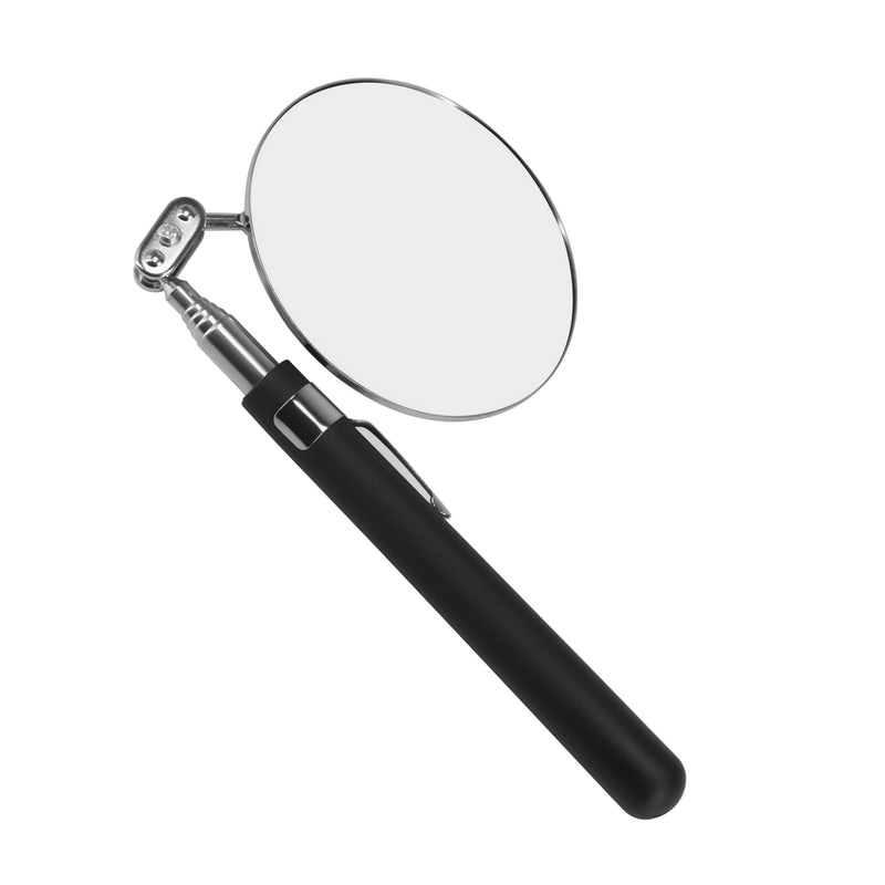 Telescopic Inspection Mirror, Circular Inspection Mirror, Telescopic Inspection Mirror, Flexible Inspection Mirror 360 Rotation, with Buckle Large Round Welding Mirror (Inspection Mirror-01) Inspection Mirror-01