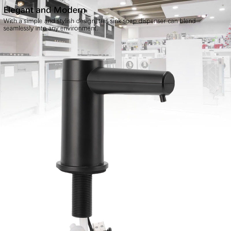 Zunate Touchless Built in Sink Soap Dispenser | Automatic Deck Mounted Pump with 2 Adjustable Dispensing Modes for Kitchen & Bathroom | for Hand & Dish Liquid (Gel Original Liquid Version) Gel Original Liquid Version