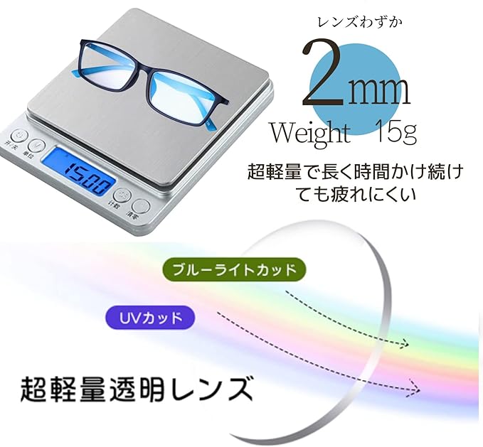 [C.AMOUR] Stylish Men's Reading Glasses, Blue Light Cut Glasses, Lightweight, Ultra Thin Lenses, Single Focus, Square TR90, Men's Senior Glasses, Mobile Reading Glasses, Case Included, For Computers, Smartphones, For PCs +1.0 to +3.5 - NewNest Australia
