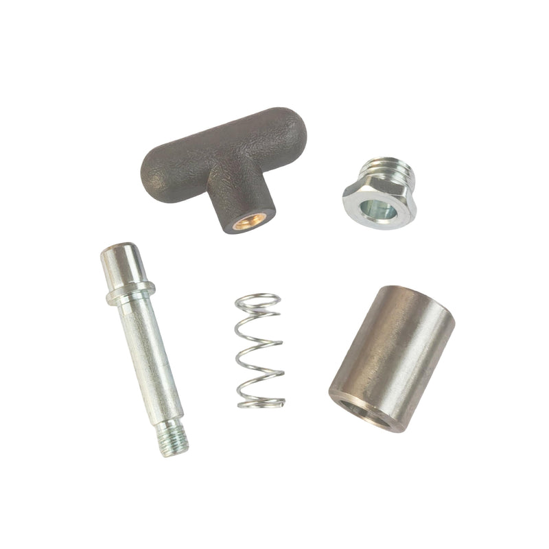 Handle Locking Spring-Loaded Pull pin, Welded Steel Body Column Positioning pin,Black Handle Lever knob (2, T-Handle Dia:3/8in) 2