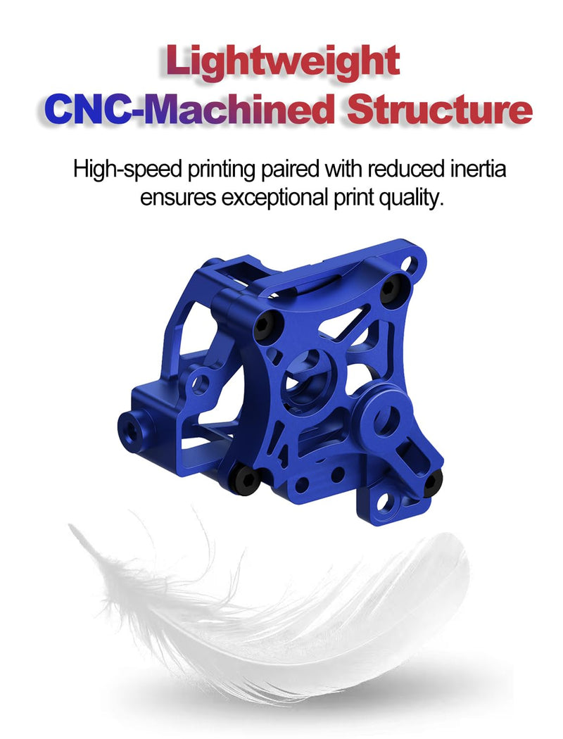 Panda Extruder CNC Extruder Shell for Bambu-Lab P1P/P1S/X1C/X1E 3D Printers, Al 6061 T6 Aluminum Alloy Hollow Lightweight Compatible for Original Gears & Panda Claw
