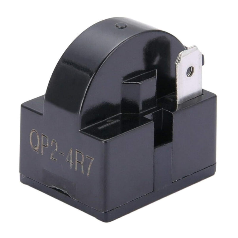 1Pcs QP2-4R7 1Pin 4.7 Ohm PTC Refrigerator Starter/Start Relay for Vissani Danby Compressor Relay and 1Pcs Refrigerator Overload Protector 1/2HP（2 Pieces in Total