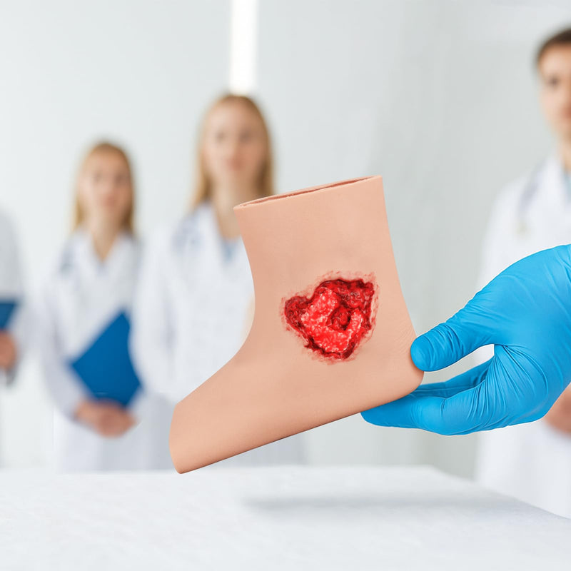 Ankle Bullet Wound Packing Trainer Sleeve | GSW Stop the Bleeding Training Simulator for Hemostasis Practice, Realistic First Aid & Emergency Response Demonstration