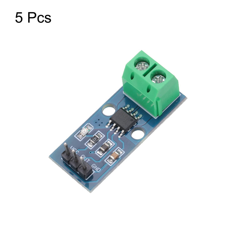 MECCANIXITY 5pcs ACS712 Current Sensor Module 5A Range Hall Effect Current Sensor Current Measuring AC/DC for Detecting Current